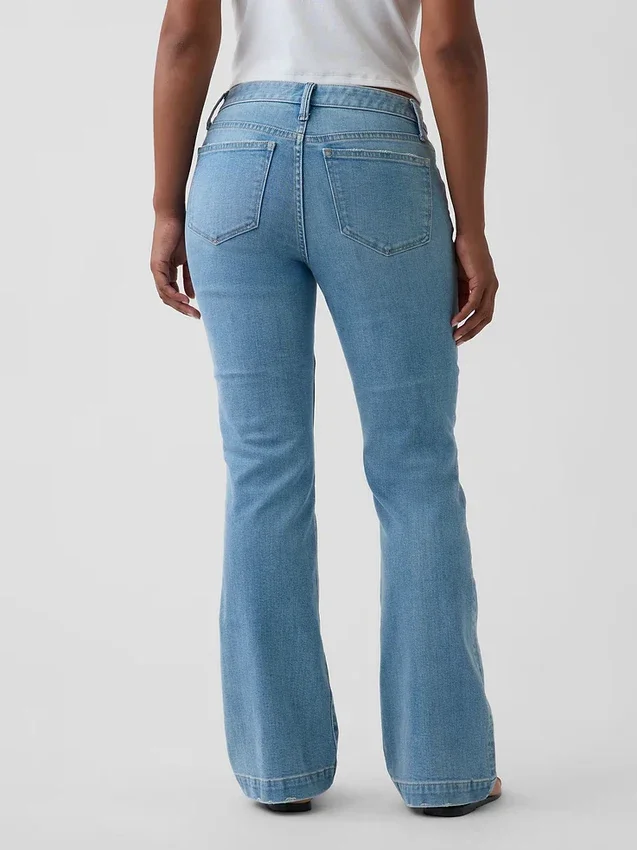 Jeans Curvy taille basse, long et ajusté