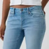 Jeans Curvy taille basse, long et ajusté