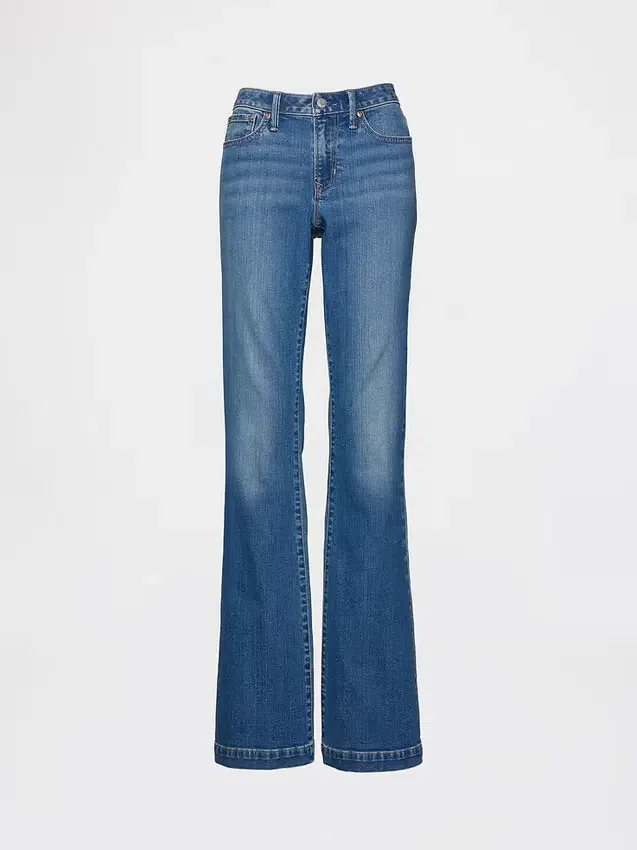 Jeans Curvy taille basse, long et ajusté