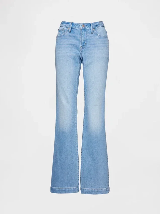 Jeans Curvy taille basse, long et ajusté