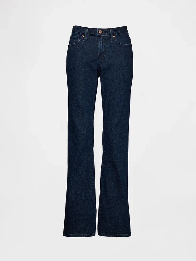 Jeans Curvy taille basse, long et ajusté