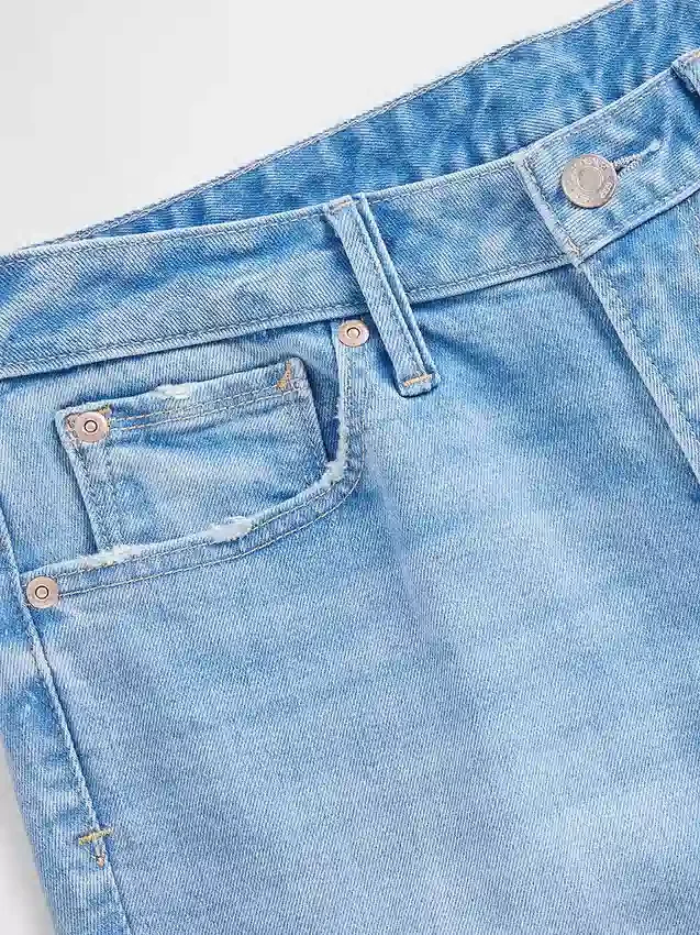 Jeans Curvy taille basse, long et ajusté