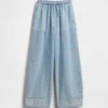 Jeans décontractés à taille haute pour enfants