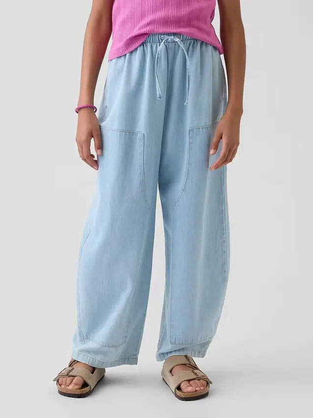 Jeans décontractés à taille haute pour enfants