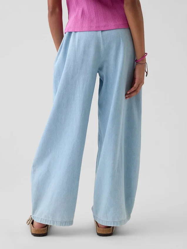 Jeans décontractés à taille haute pour enfants