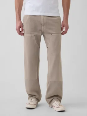 Jeans de charpentier ample des années 90 à double renfort aux genoux