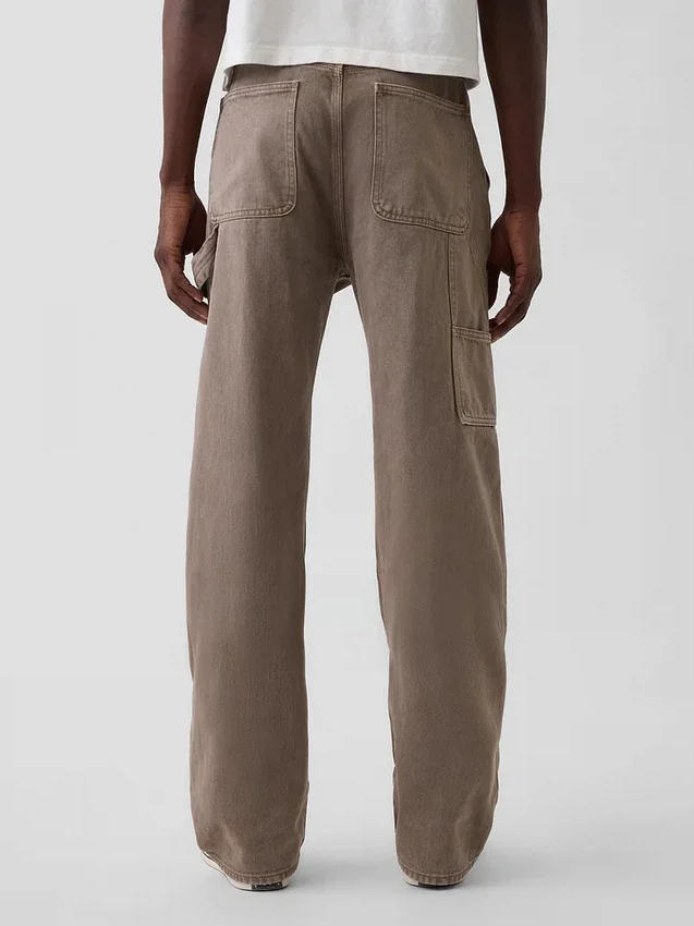 Jeans de charpentier ample des années 90 à double renfort aux genoux