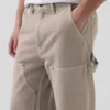 Jeans de charpentier ample des années 90 à double renfort aux genoux
