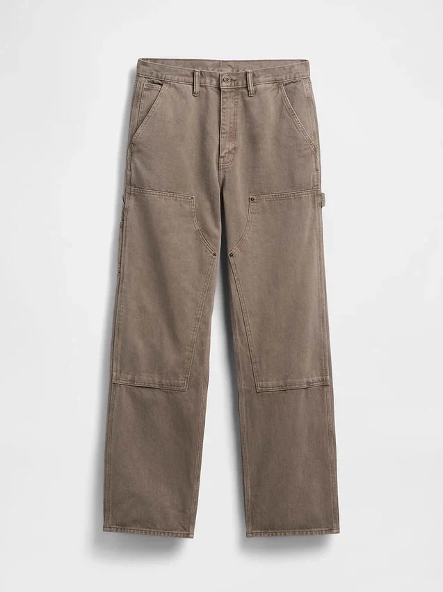 Jeans de charpentier ample des années 90 à double renfort aux genoux