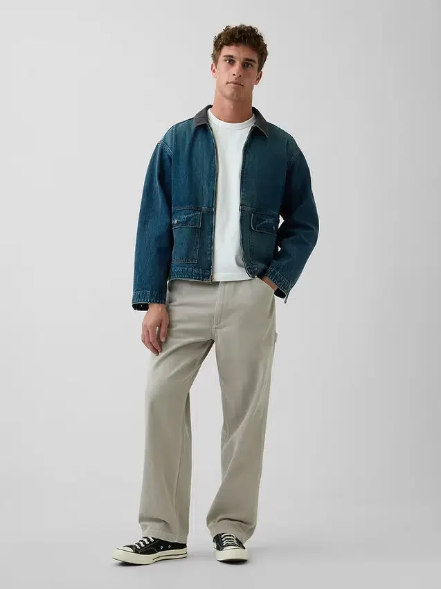 Jeans de charpentier ample et ultra-doux