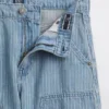 Jeans de charpentier ample à rayures pour enfant, avec renforts aux genoux