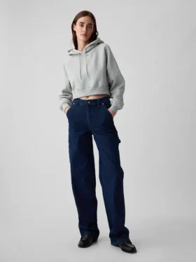 Jeans de charpentier ample taille mi-haute style années 90