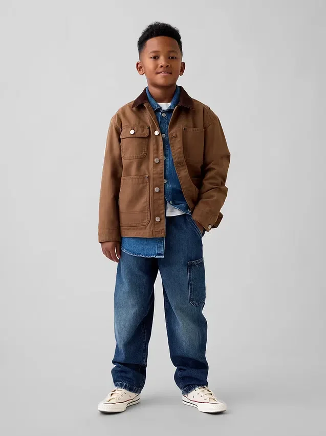 Jeans de charpentier brossés pour enfants