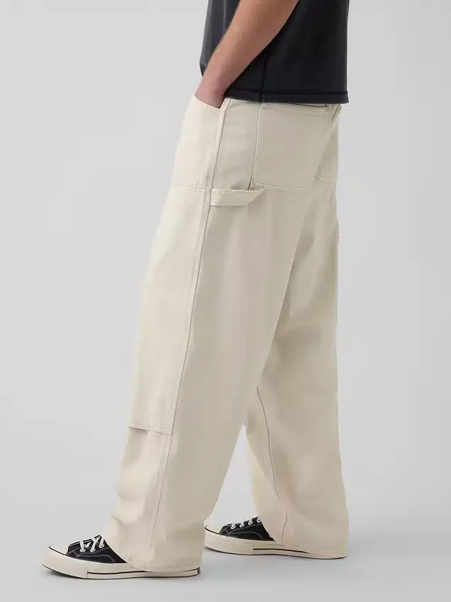Jeans de charpentier extra ample à double renfort aux genoux