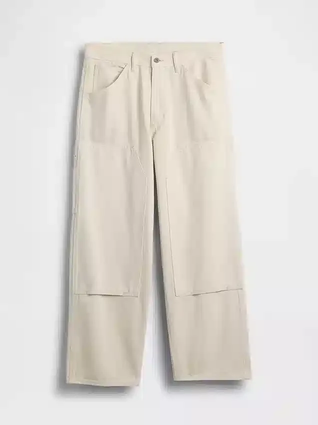 Jeans de charpentier extra ample à double renfort aux genoux
