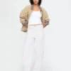 Jeans de charpentier taille haute et coupe droite