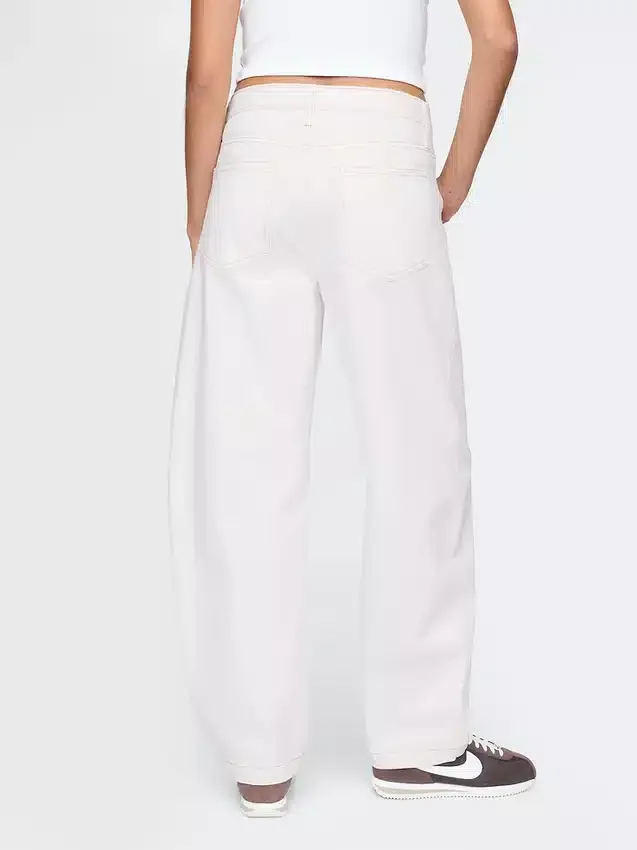 Jeans de charpentier taille haute et coupe droite