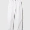 Jeans de charpentier taille haute et coupe droite