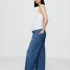 Jeans de maternité ample ultra-doux à empiècement intégral