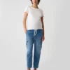 Jeans de maternité cargo à panneau intégral