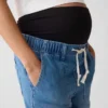Jeans de maternité cargo à panneau intégral