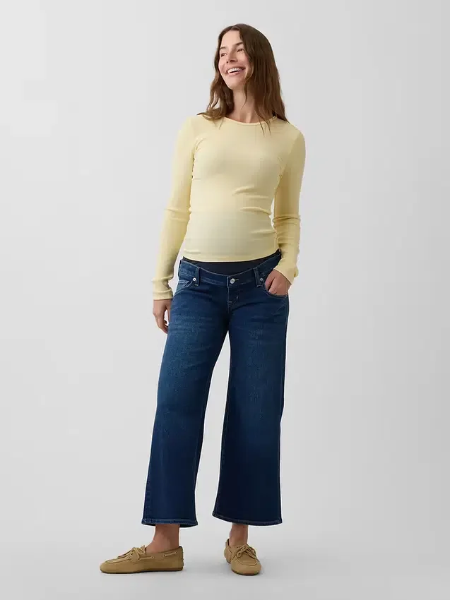 Jeans de maternité à coupe large « Full-Panel Stride »