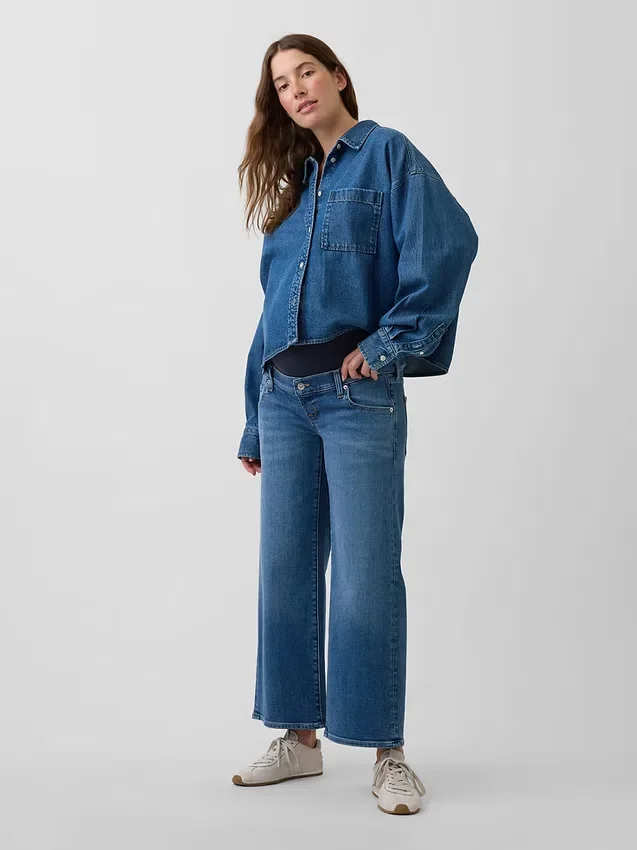 Jeans de maternité à coupe large « Full-Panel Stride »