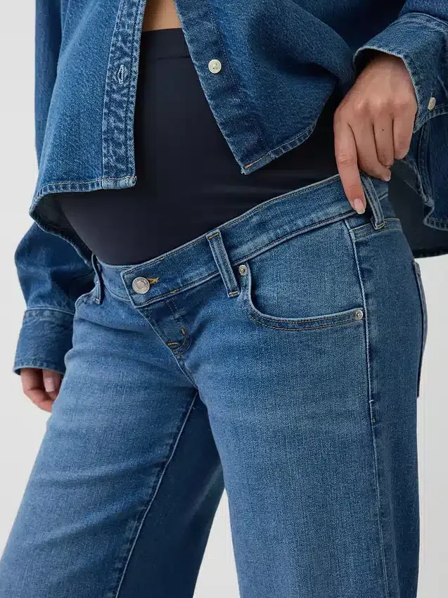 Jeans de maternité à coupe large « Full-Panel Stride »