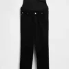 Jeans de maternité court, slim droit, à panneau intégral, style années 90