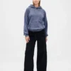 Jeans de maternité à jambe large et panneau intégral