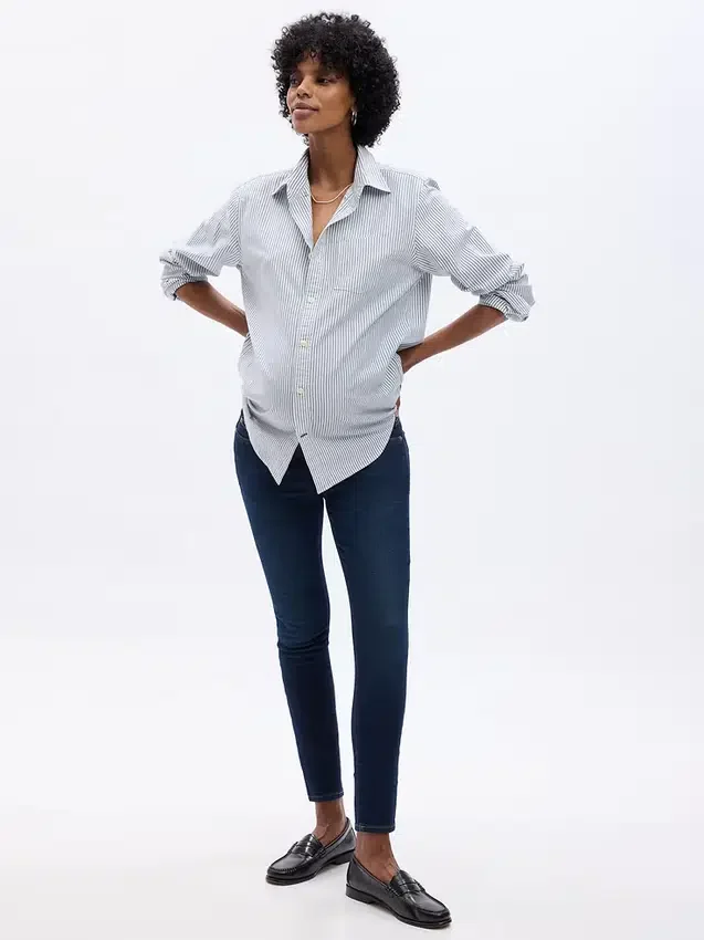 Jeans de maternité à panneau intégral