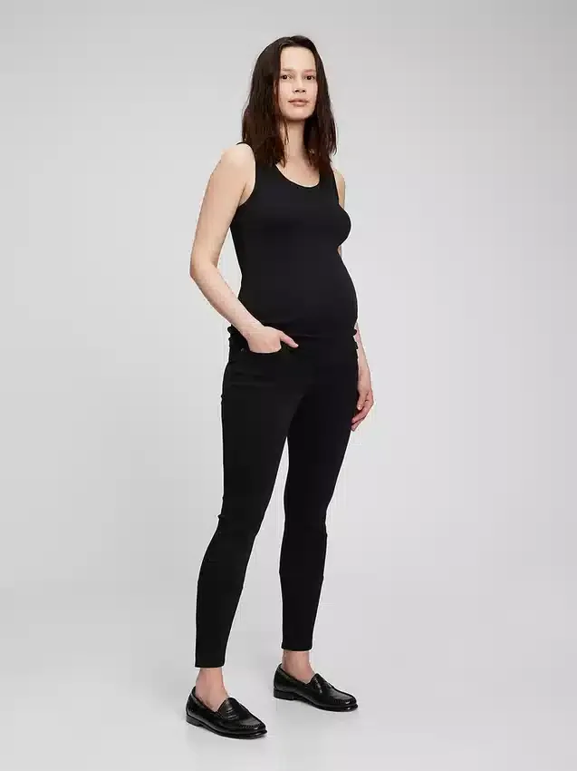Jeans de maternité à panneau intégral