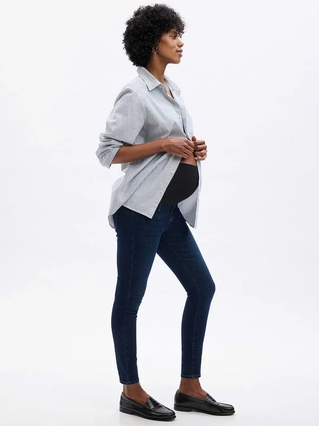 Jeans de maternité à panneau intégral