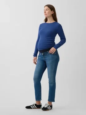 Jeans de maternité slim à panneau intégral