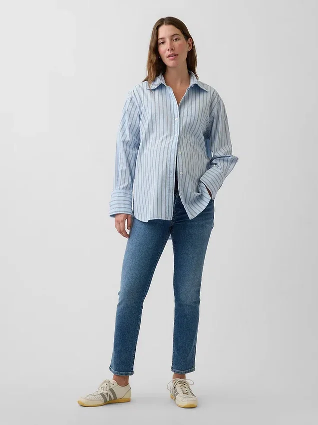 Jeans de maternité slim à panneau intégral