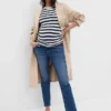 Jeans de maternité slim vintage à panneau intégral