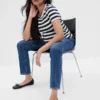 Jeans de maternité slim vintage à panneau intégral