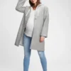 Jeans de maternité à taille haute, panneau intégral et effet usé, longueur cheville