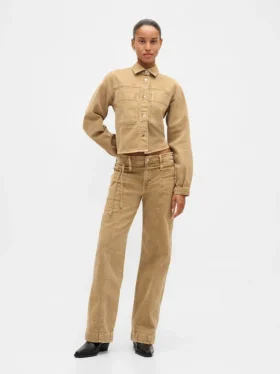 Jeans de taille basse avec micro-ceinture des années 90