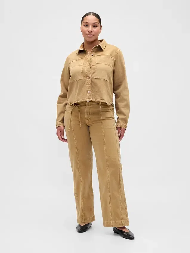 Jeans de taille basse avec micro-ceinture des années 90