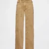 Jeans de taille basse avec micro-ceinture des années 90