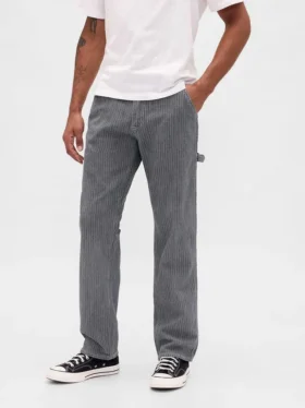 Jeans droit décontracté de style « carpenter »