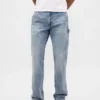 Jeans droit décontracté de style « carpenter »