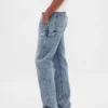 Jeans droit décontracté de style « carpenter »