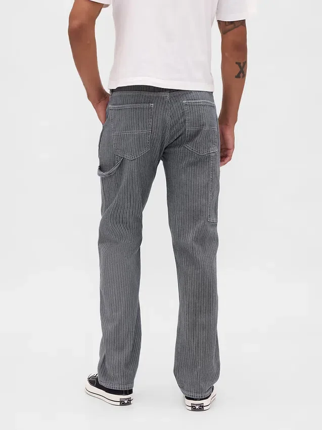 Jeans droit décontracté de style « carpenter »