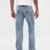Jeans droit décontracté de style « carpenter »