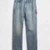 Jeans droit décontracté de style « carpenter »