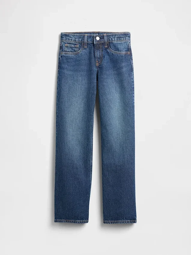 Jeans droit décontracté taille basse pour enfant