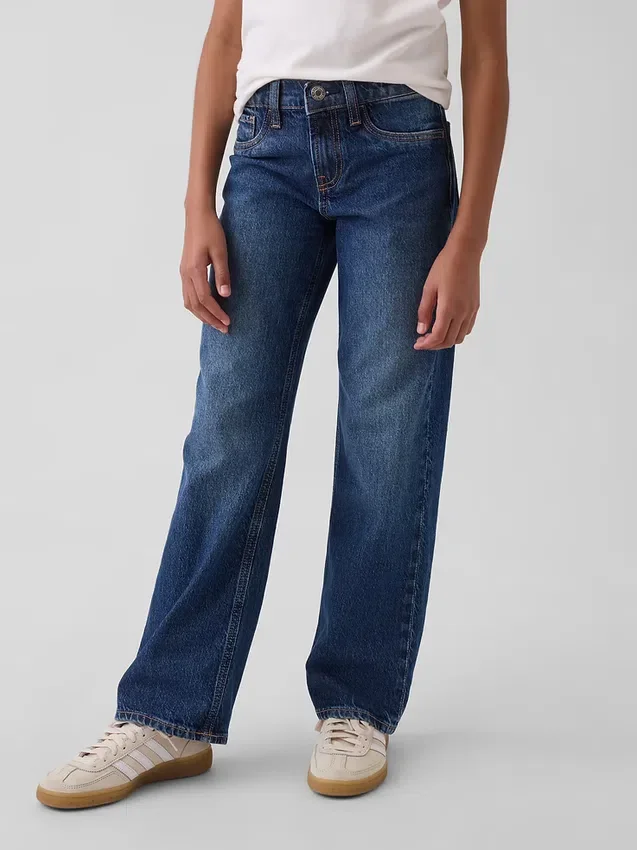 Jeans droit décontracté taille basse pour enfant