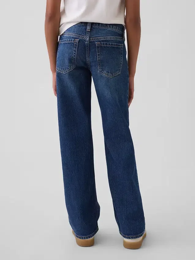 Jeans droit décontracté taille basse pour enfant